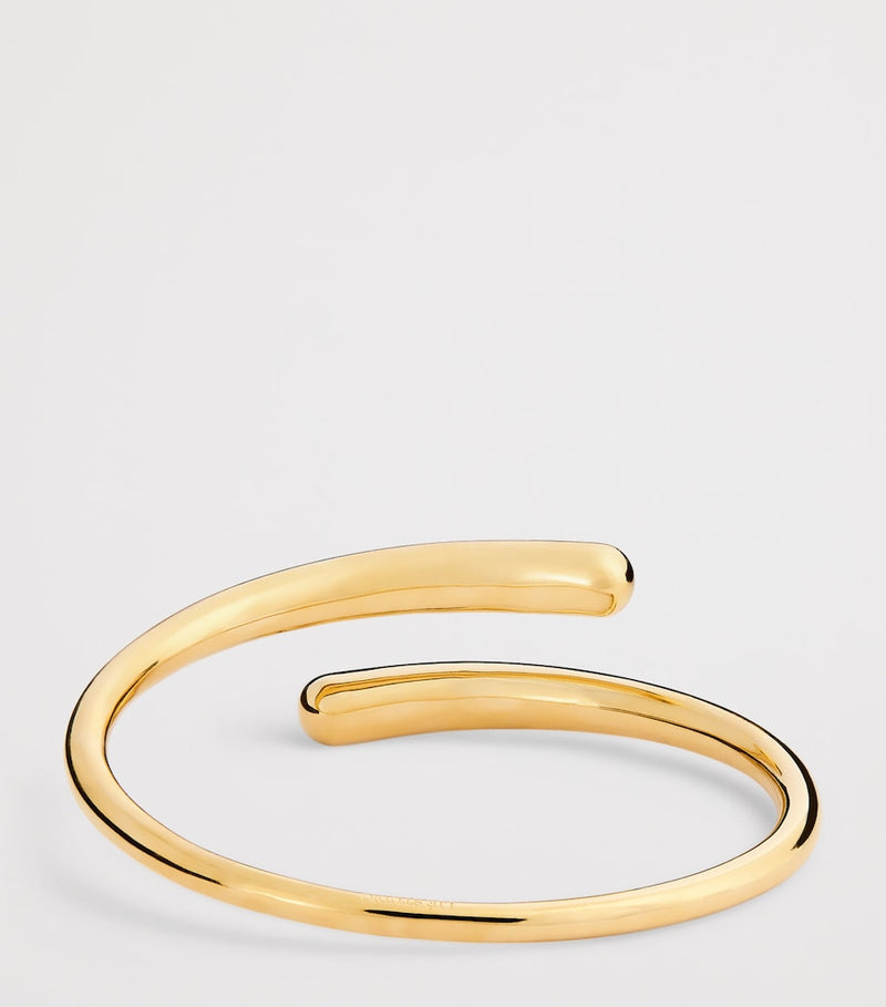 LIÉ STUDIO gold-plated Olga bangle, adjustable, 6cm - British product