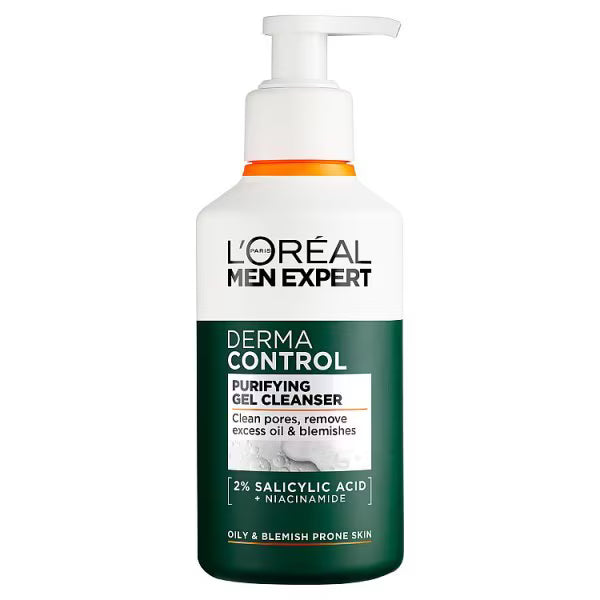 L'Oreal Paris men derma control cleansing gel 260ml, UK version