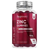 WeightWorld zinc gummies 50mg 90 count (British brand)