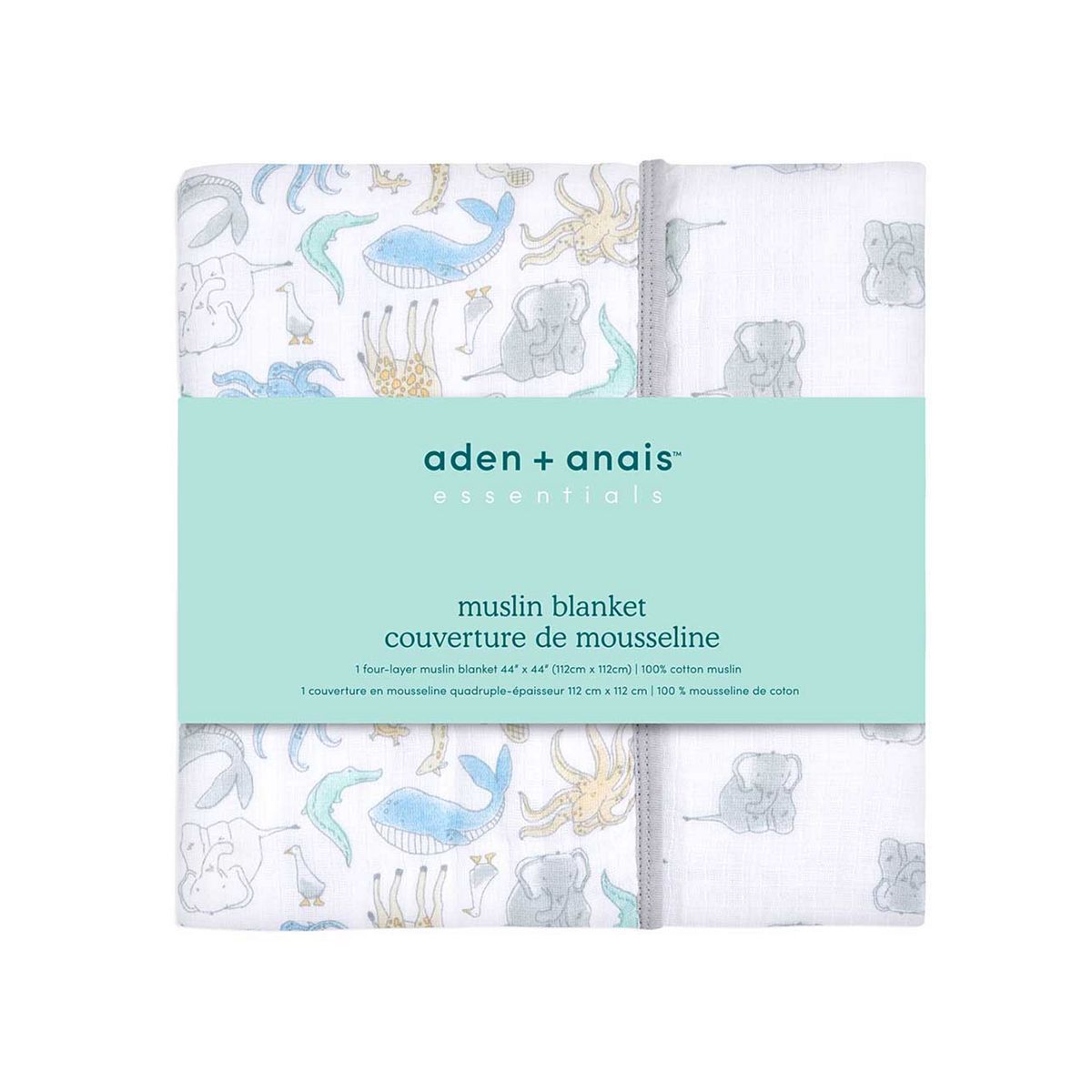 aden + anais™ Essentials Cotton Muslin Blanket - Natural History - McGrocer