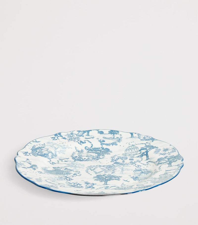 Harrods bone china toile dinner plate 27cm, UK version