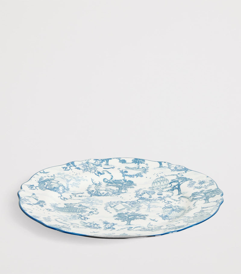 Harrods bone china toile dinner plate 27cm, UK version