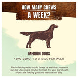 Adventuros Wild Chew Venison Medium Dog Treats   200g - McGrocer