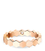 Harrods Chaumet Bee de Chaumet Rose Gold and Diamond Ring- Buy online at McGrocer