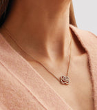 Boodles double motif rose gold diamond necklace - British product