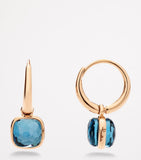 Pomellato Nudo rose gold blue topaz drop earrings - British product