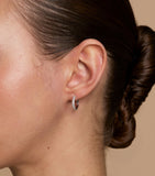 Astrid & Miyu small hoop earrings rhodium-plated cubic zirconia - British product