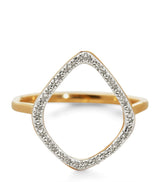 Harrods Monica Vinader Gold Vermeil and Diamond Riva Kite Ring- Buy online at McGrocer