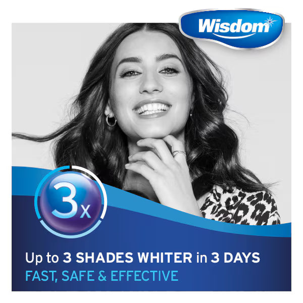 Wisdom Intense White teeth whitening strips 3 day treatment (British brand)