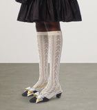 Valentino pointelle-knit cotton socks, UK version