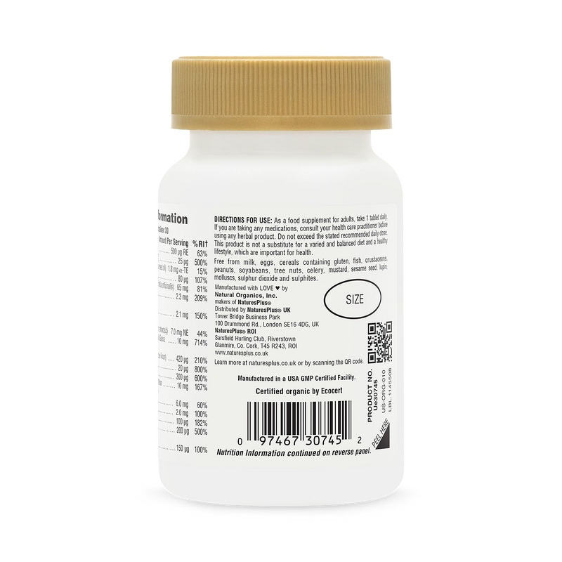 Source of Life Garden men's once daily multivitamin tablets (British brand)