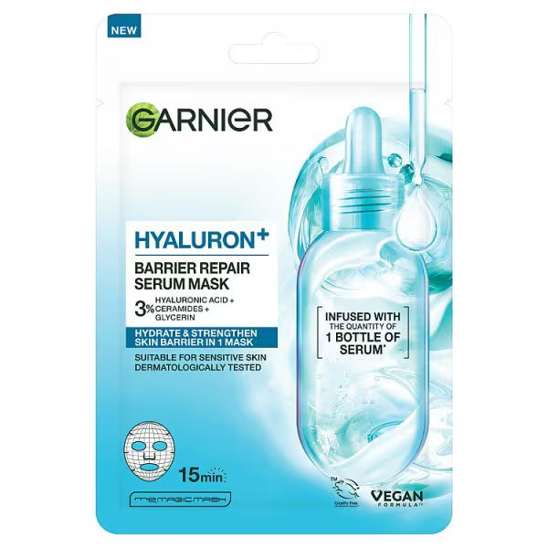 Garnier Hyaluron+ Serum Sheet Mask with Ceramides, UK version