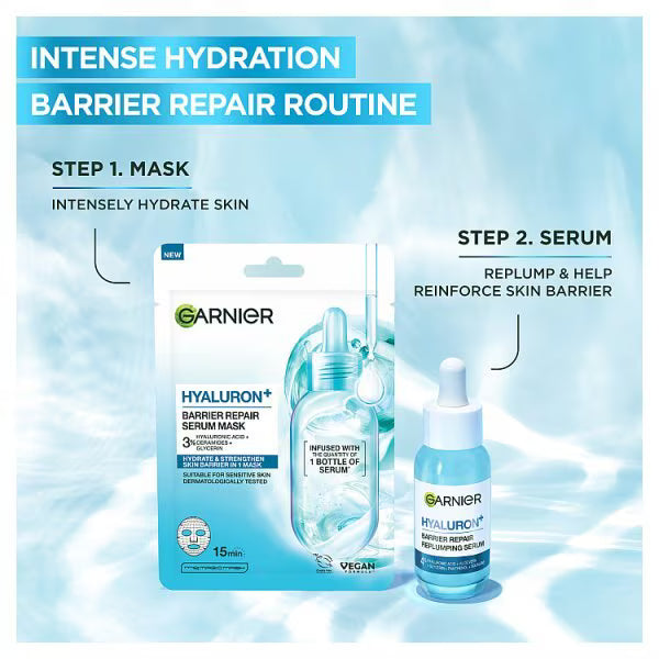 Garnier Hyaluron+ Serum Sheet Mask with Ceramides, UK version