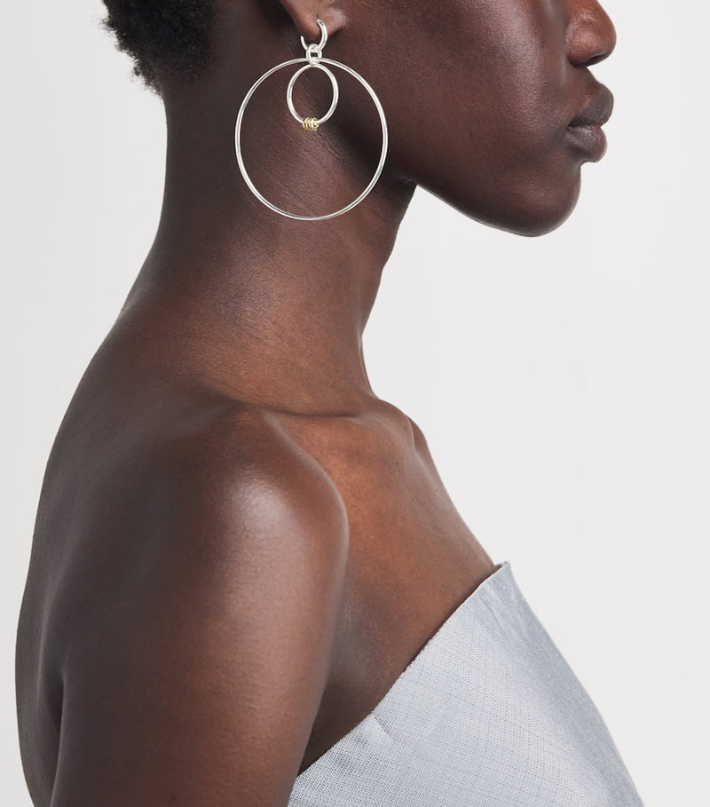 Spinelli Kilcollin Echo hoop earrings sterling silver gold, imported from the UK