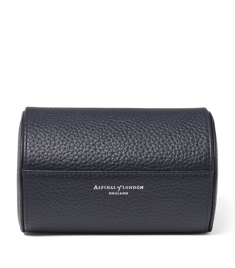 Aspinal Of London grained leather double watch box - British product