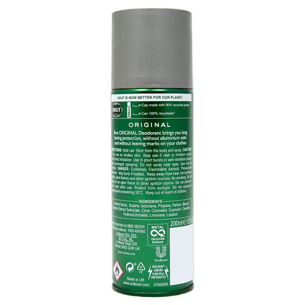 Brut deodorant body spray 200ml, UK version