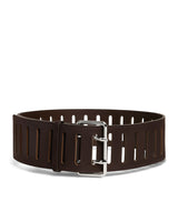 Harrods Alaïa Leather Rectangular Buckle Belt- Buy online at McGrocer