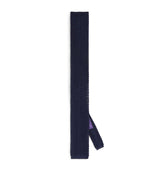Harrods Ralph Lauren Purple Label Silk Knitted Tie- Buy online at McGrocer