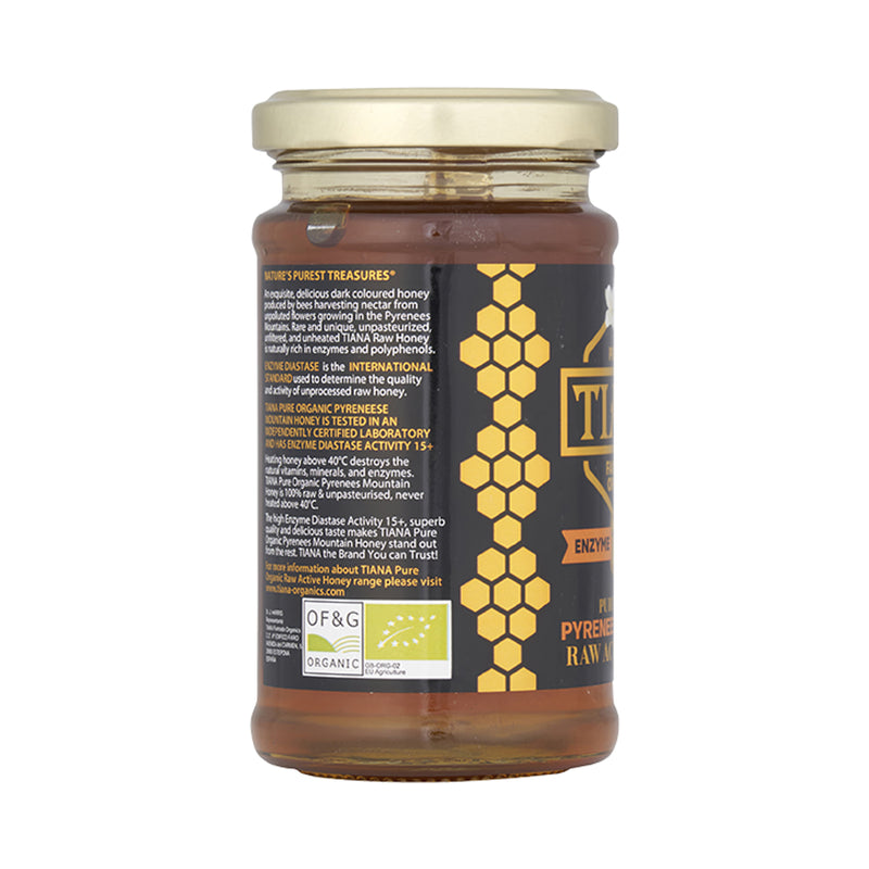 Tiana Organic Pyrenees Mountain Honey 250g (British brand)
