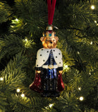 Harrods King Bear glass ornament 13cm - British product