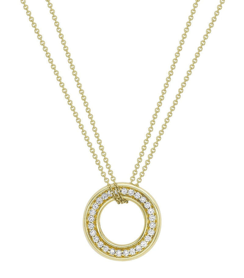 Boodles yellow gold diamond medium pendant, UK version