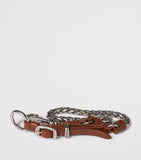 Miu Miu Trick keyring with steel chain and calfskin strap, imported from the UK