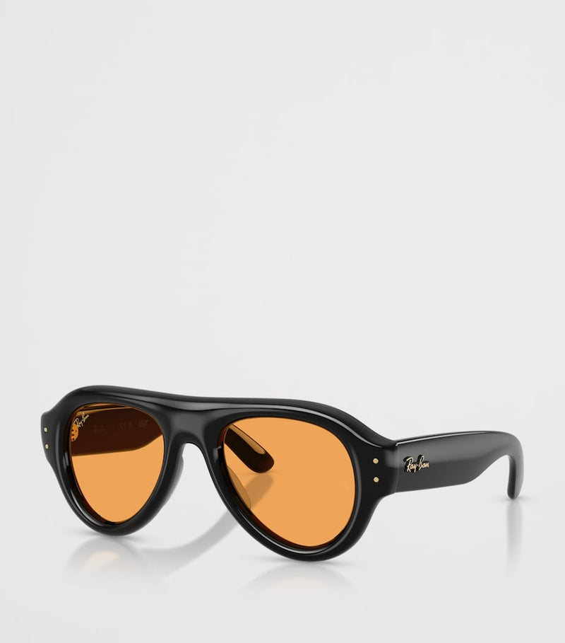 Ray-Ban Aviator Puffer Sunglasses with acetate frame (British brand)