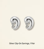 Givenchy spike ear cuffs in silver tone brass - British product