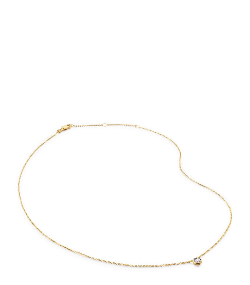 Monica Vinader small gold vermeil diamond necklace, imported from the UK