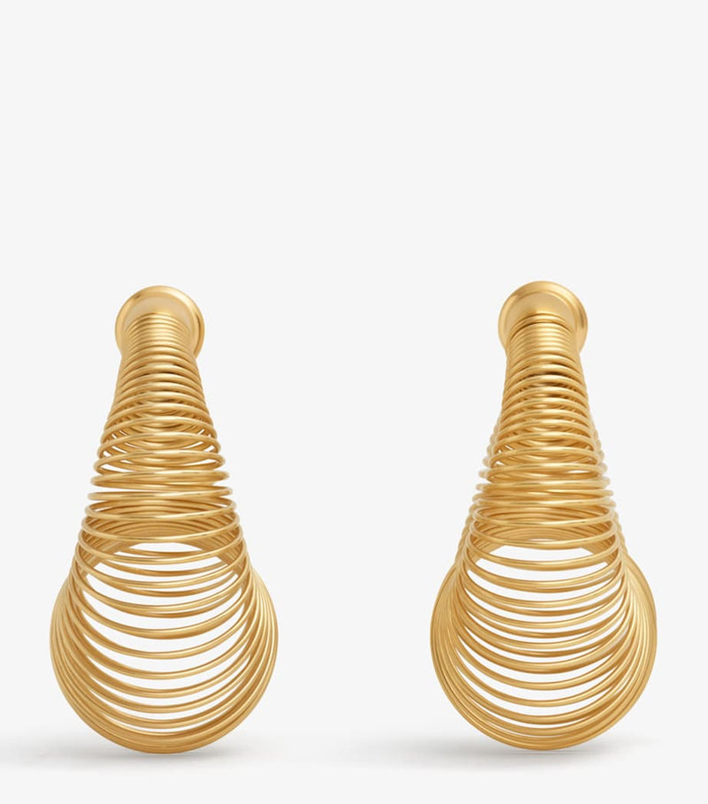 Alaïa spiral hoop earrings stainless steel (British brand)
