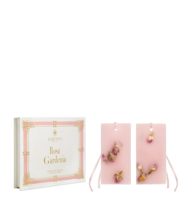 Santa Maria Novella Rosa Gardenia scented wax tablets, pack of 2 (British brand)