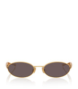 Harrods Bottega Veneta Oval Sardine Sunglasses- Buy online at McGrocer