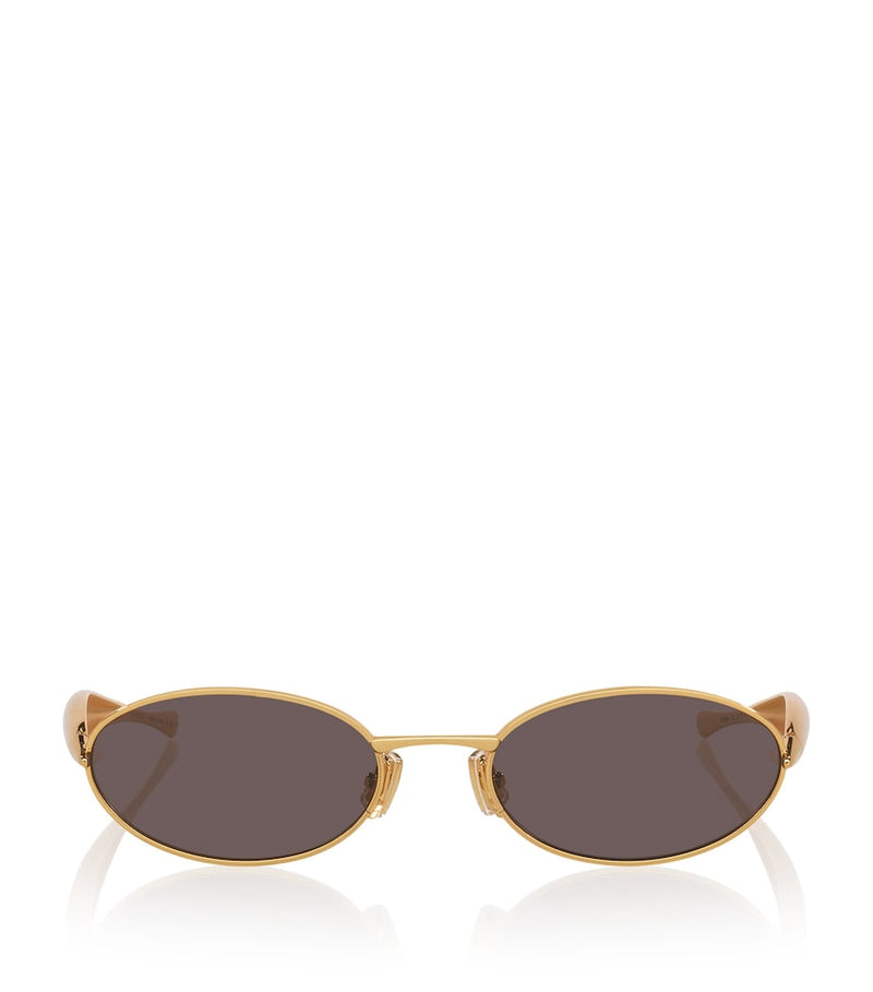 Bottega Veneta Oval Sardine Sunglasses, imported from the UK