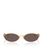 Bottega Veneta Oval Sardine Sunglasses, imported from the UK