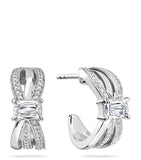 Boodles platinum and diamond Ribbons earrings, imported from the UK