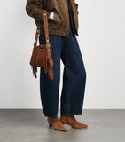 Maje mini suede Miss M shoulder bag, UK version