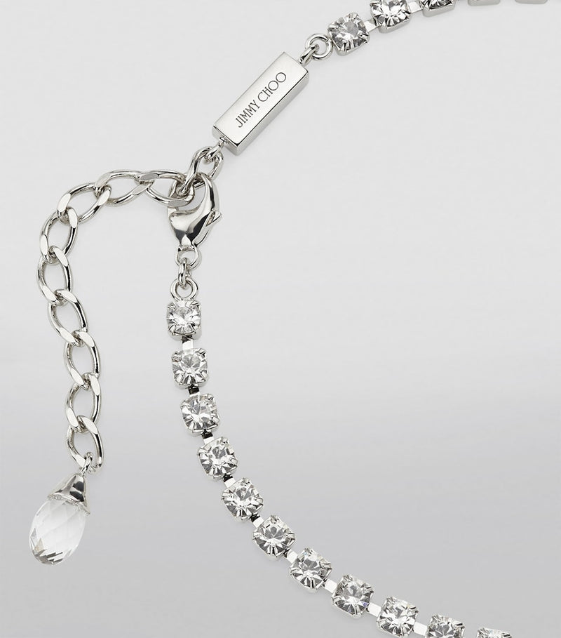 Jimmy Choo Saeda crystal anklet 24cm - British product