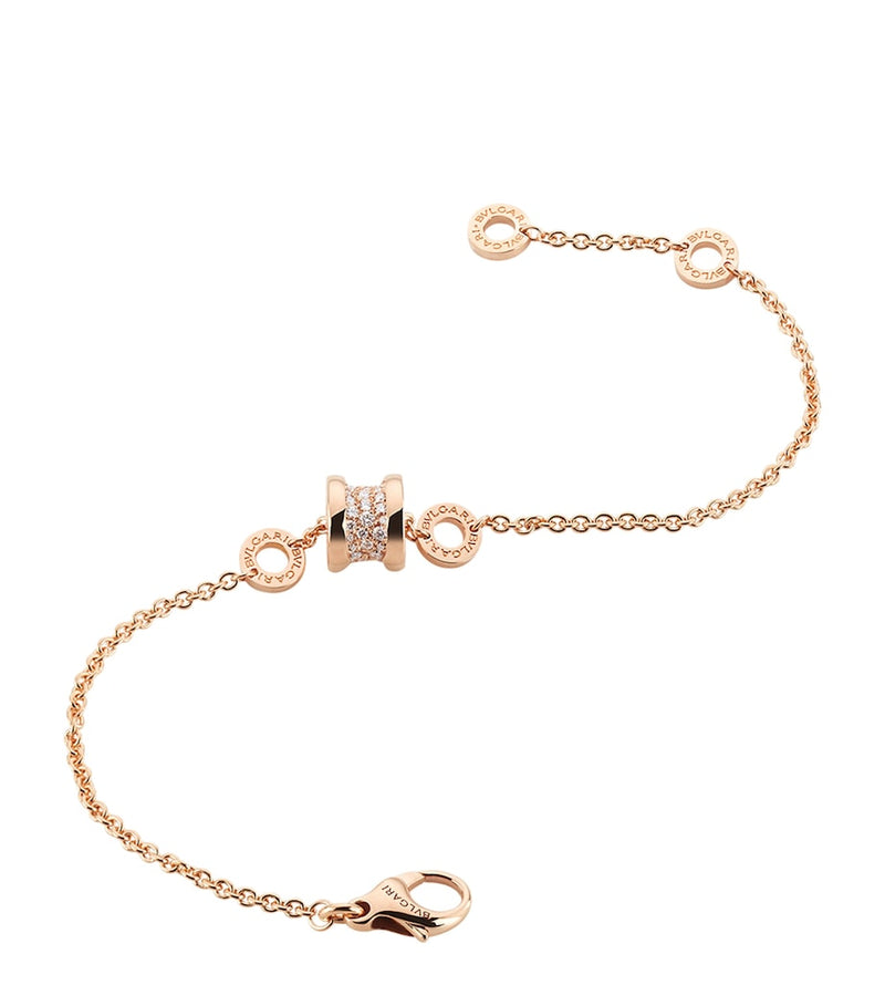 Bvlgari B.zero1 rose gold bracelet with diamond, imported from the UK
