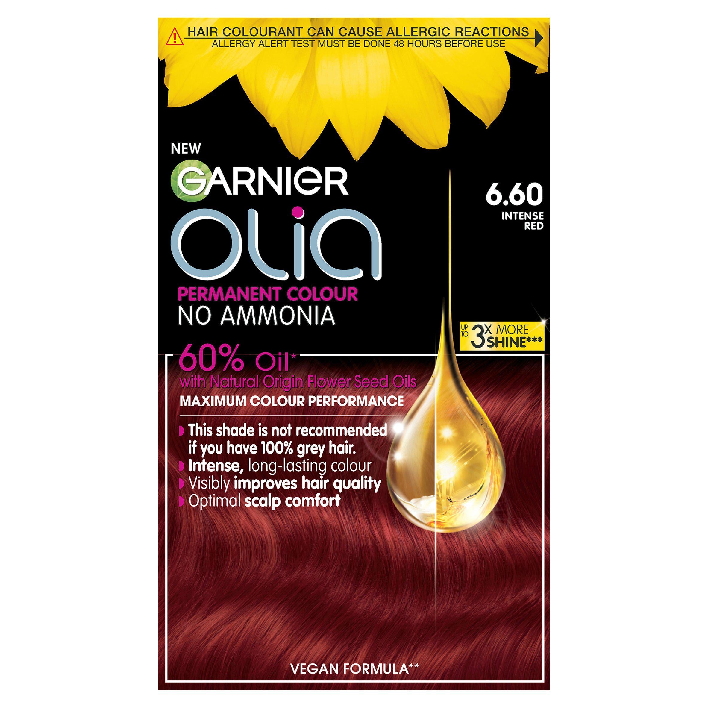 Garnier Olia Bold Permanent No Ammonia Hair Dye Intense Red 6.60 - McGrocer