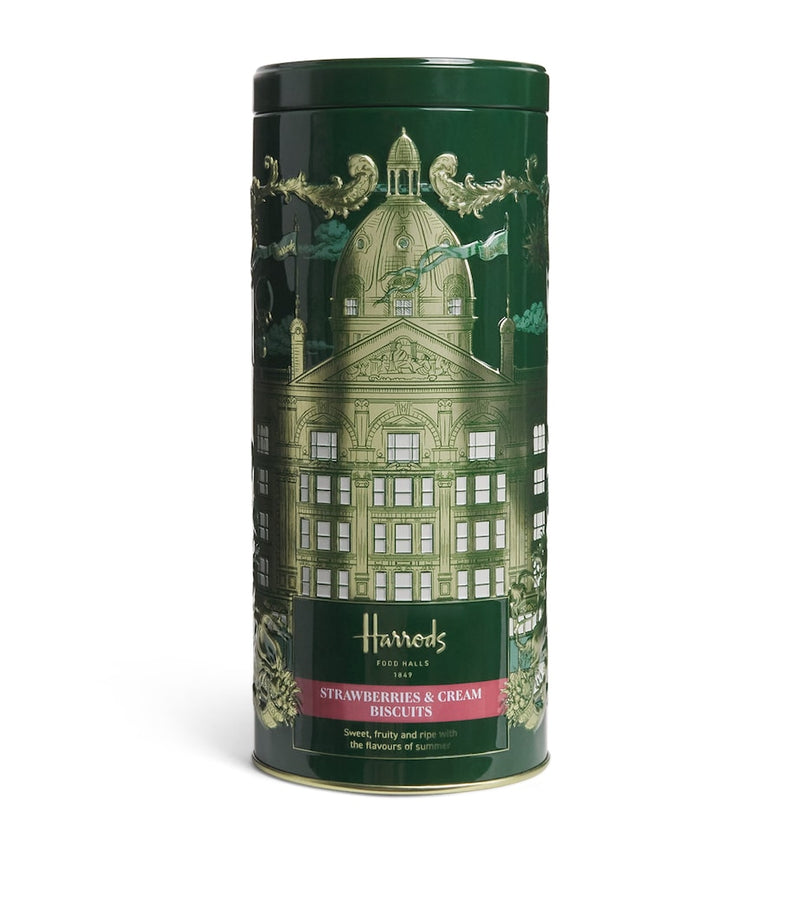 Harrods strawberries and cream biscuit tin 200g, UK version