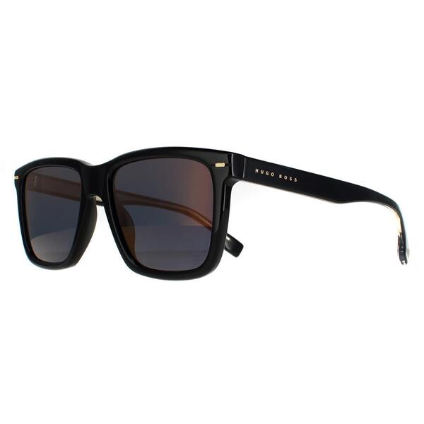 Hugo Boss BOSS 1317/S black mirrored sunglasses - British product