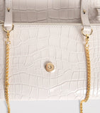 Jeffrey Levinson leather croc-embossed clutch bag, UK version