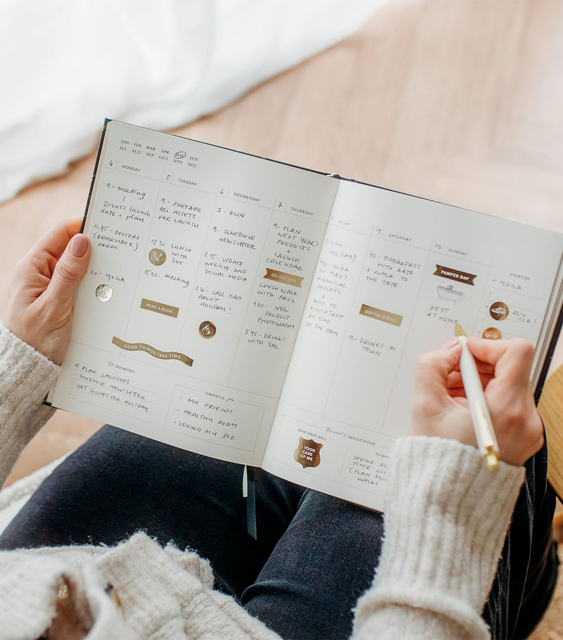 Blush and Gold Body + Soul Wellness Journal & Planner - British product