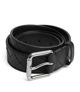 Harrods Bottega Veneta Intrecciato Leather Stamp Belt 3cm- Buy online at McGrocer