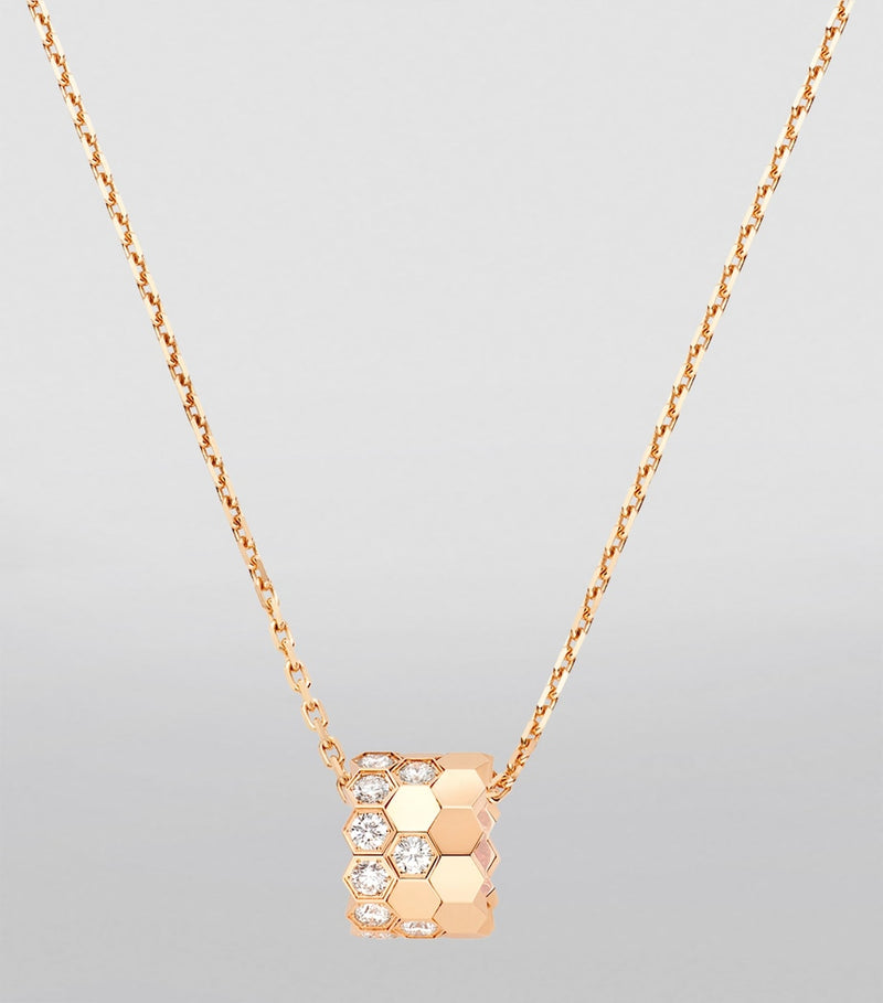 Chaumet Bee de Chaumet necklace in rose gold with diamond, UK version