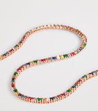 Anita Ko Hepburn necklace rose gold diamond rainbow sapphire (British brand)