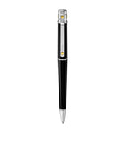 Cartier Santos de Cartier ballpoint pen with black composite and palladium accents, 14cm height - British product