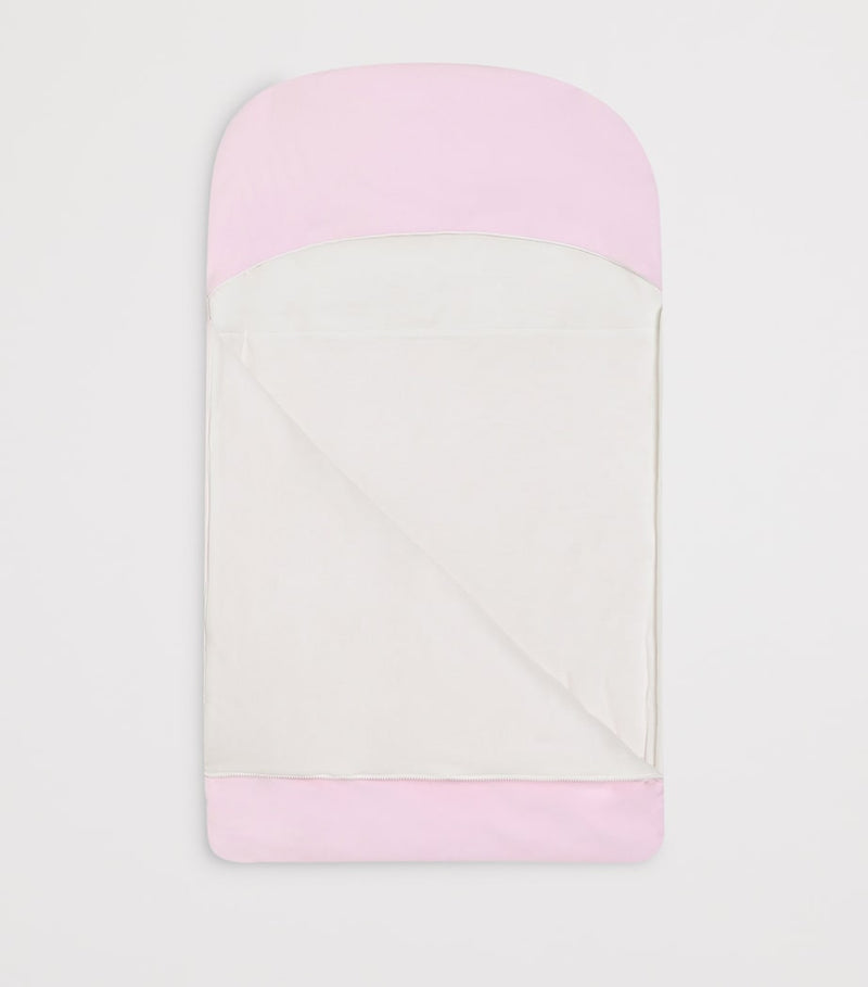 Dolce&Gabbana Kids cotton-linen logo sleeping nest, imported from the UK