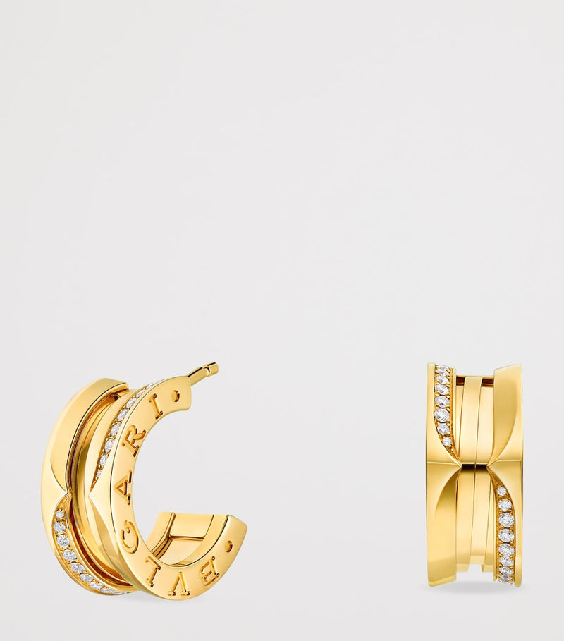Bvlgari B.zero1 earrings yellow gold diamonds - British product