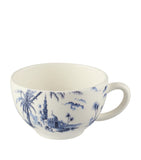 Gien ceramic teacup and saucer blue-and-white transferware, UK version